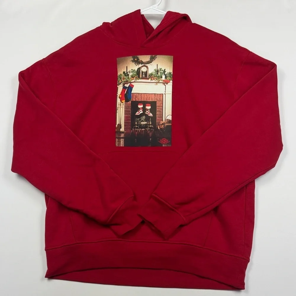 Jordan Festive Red Hoodie Men’s Medium NWT